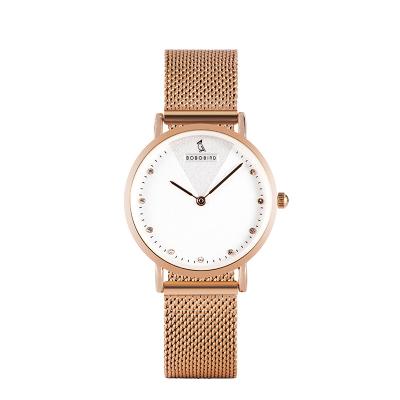 China Non-Specific BOBO BIRD Ladies Wristwatches Fashion Quartz Luxury Women's Watches Stainless Steel Magnet Female Watch for sale