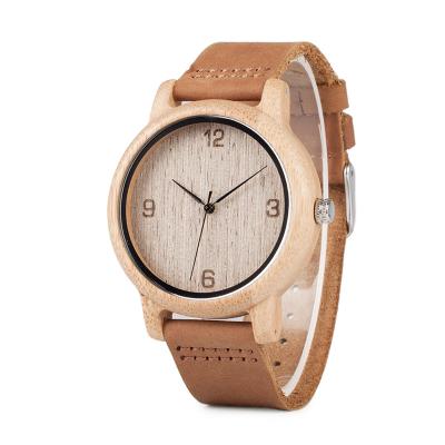 China BOBO BIRD Non-Specific Factory Wholesale OEM Engrave Man Wood Watch Custom Logo With Leather for sale