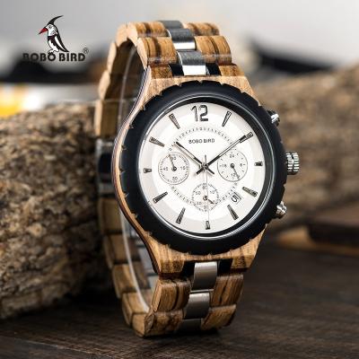 China BOBO BIRD 2019 New Arrivals Luxury Chronograph Watch Noble Man Non-Specific Wooden Wristwatches for sale