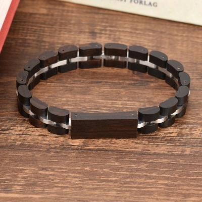 China Factory direct custom wood bangle stainless steel bangle men casual/sporty bangle unisex jewelry for man for sale