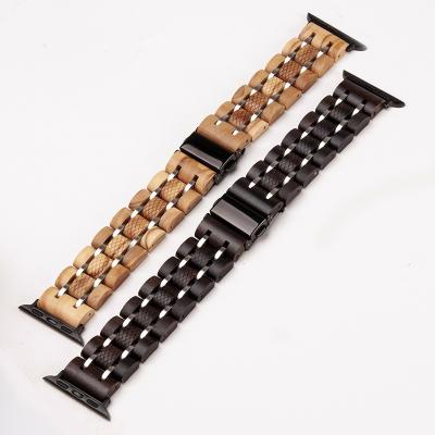 China Fashion. 2020 Wholesale Handmade New Fashion Bobo Bird Sports Wooden 38mm/42mm Watch Band For Apple for sale