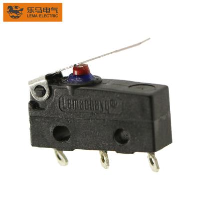 China Appliance Lema KW12F-1 household waterproof micro switch with lever subminiature micro switch IP67 250v for sale