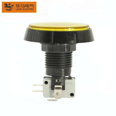 China Game Machines Lema PBS 60mm Green Plastic Push Button Switch With Led Push Button Switch for sale