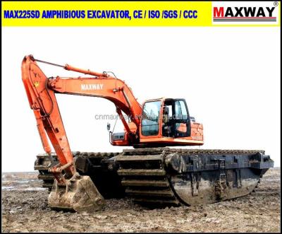 China Newcomer 2015 | DOOSAN 225 amphibious excavator for sale, CE, EPA, model: MAX225SD original or 14 arm--18 meter long arm for sale