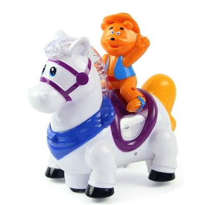 China ChuangFa plays safety cartoon soundtrack animal hump and go knight with light and healthy cute horse toys NO-6644 for sale