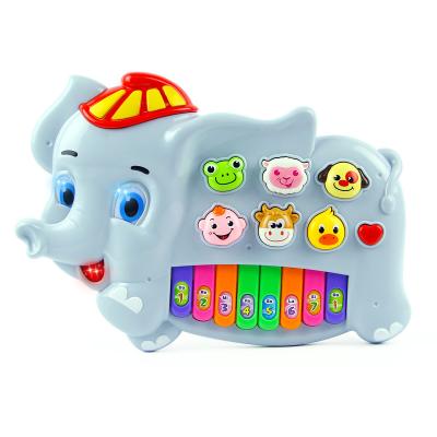 China ChuangFa keyboard cartoon elephant musical toys piano cartoon musical instruments baby toys electric animal organ piano for sale