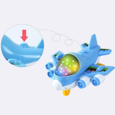 China ChuangFa toys new plastic friction plane with light and sound baby toys plane indoor toys NO-2027A for sale