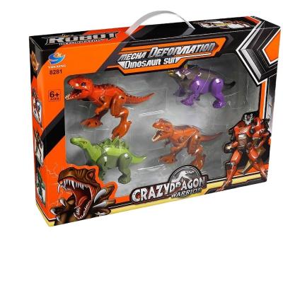 China 2022 Dinosaur Toy Robot Mini Deformation Toys Plastic Wholesale Dinosaur Toys for sale