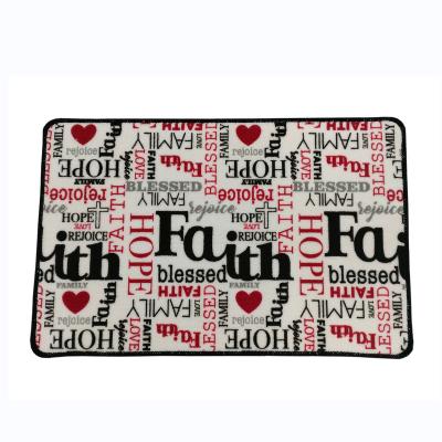 China Beautiful Factory 40x60cm Washable Polyester Fiber Eco-friendly Washable Door Mats for sale