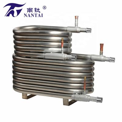 China Hotels Providing Efficient Titanium Coaxial Heat Pumps Heat Exchanger for sale