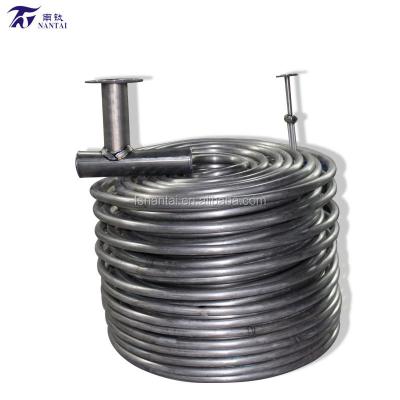 China Titanium Evaporator Oil Coolers Tube Coil Heating And Cooling Supplier for sale