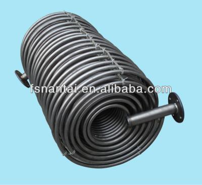 China Titanium Double Tube Pipe Heat Exchanger For Air Conditioner Evaporator Coils for sale