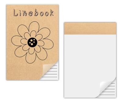 China Printed 2023 Custom cheap white cardboard paper cover A5 B5 lined school notebook for sale