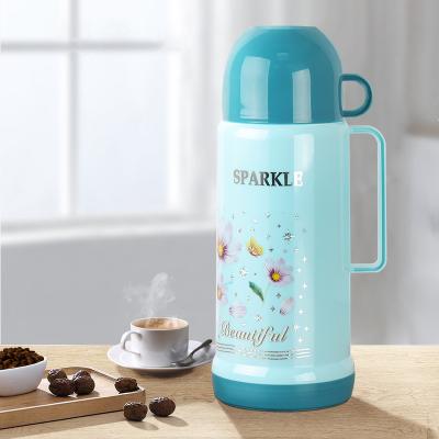 China Nice One Wall Custom Flower Sustainable Glass Coffee Interior Double Vacuum Insulated Thermos Flask for sale