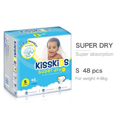 China Best Quality Disposable Good Cotton Absorbency Printed Baby Diaper Running Kisskids High Soft Touch Large Size for sale