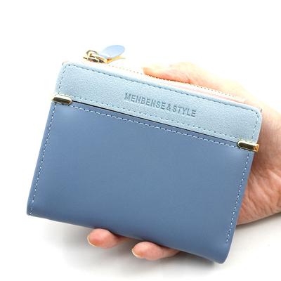 China Small Cute Short PU Card Holder Wallet Women Waterproof Leather Clutch Purse Wallet For Woman for sale