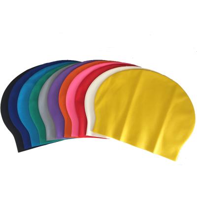 China Mixed-color Swim Cap Customized Color Logo Printed Pantone Eco Friendly Latex Swim Cap for sale