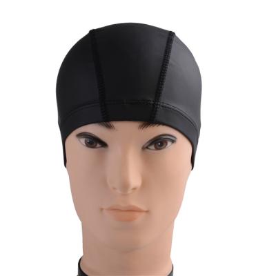 China Customizable Color Breathplay Pure Swim Cap Smoothskin Waterproof Swim Caps PU Coated Swim Cap Extra Large for sale