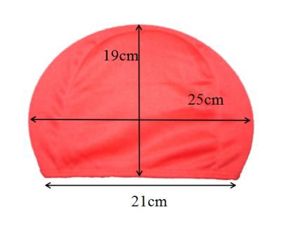 China 2022 Pure Color Stock Swimming Cap Colors Swim Cap Polyester Fabric Junior Size Senior Size for sale