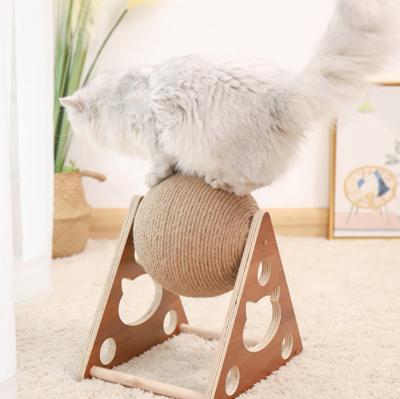 China Sustainable Cat Scratcher Toy Vertical Cat Scratch Post For Cat for sale