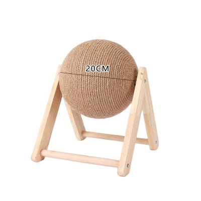 China Sustainable Pet Toys Material Wear-Resistance Sisal Cat Catch Ball Without Swarf for sale