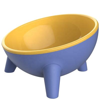 China Sustainable Wholesale Color Variance Antiknock Protect Cervical Spine Pet Bowl With Stand for sale