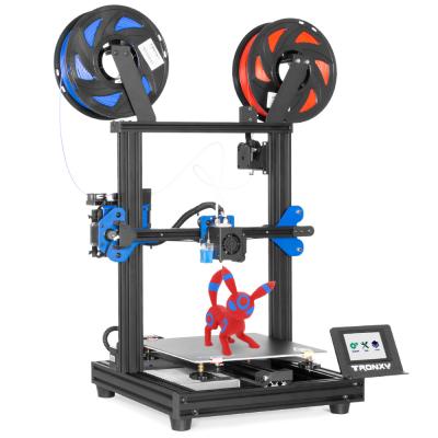 China Two color printing two color 3d printing dual filament extruder XY-2 PRO-2E desktop tronxy 3d printer for sale