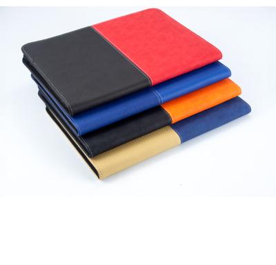 China Waterproof Business Compact Colored PU Leather Folder Padfolio With Zipper Closure And Calculator for sale