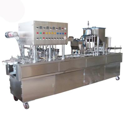 China Automatic Lines Plastic Cup Food CH60-2 Mashed Potato Tray Filling Plastic Cup Sealing Machine for sale