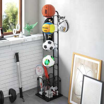 China Factory direct sales disassembly carbon steel basketball stand multi-layer soccer volleyball organizer for sale