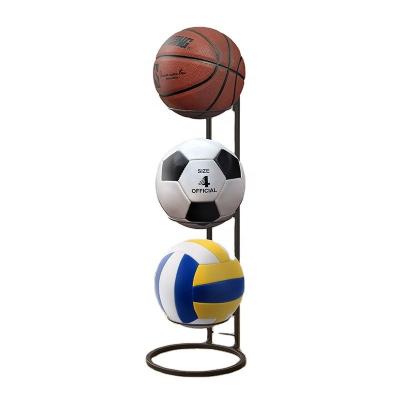 China Floor-to-ceiling multi-layer multi-layer disassembly ball display rack basketball football storage rack viable for sale