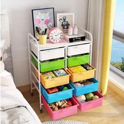 China Custom-made type multi-layer drawer box household children's toys clothing classification storage cabinet floor storage box for sale