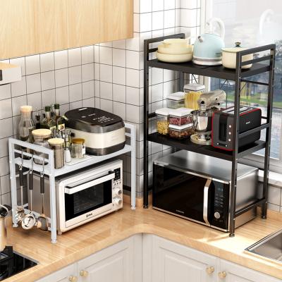 China Viable Factory Wholesale Kitchen Stainless Steel Rack Countertop Oven Rack Household Rice Cooker Storage Rack Double for sale