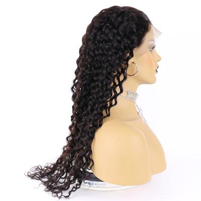 China Swiss Deep Wave Malaysian Human Hair Full Lace Wigs Natural Cool Wave Gule Less Full Hair HD Lace Wigs for sale