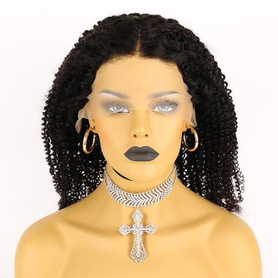 China Cheerful Curly Hair T Piece Curly Hair Wig Curly Lace Wig For Women Brazilian Natural Non-Remy Color 13x1 Lace Up Party Hair Wigs for sale