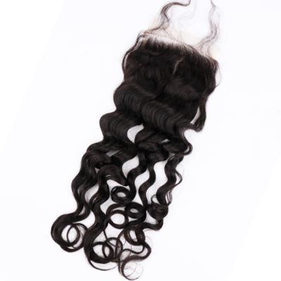 China 28 Inch Wet Closures Raw Natural Deep Wavy Brazilian Cambodian Weave Hair Lace Wavy and Wavy Closures for sale