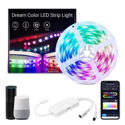 China Waterproof Theme Park DC12V 5M Dynamic Music-Sync LED Strip Light 150 Pixels RGB 5050 Pixels RGB WS2811 With Chasing Effect for sale