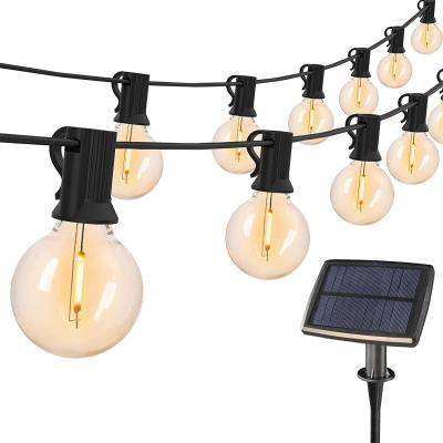 China Plastic Solar Outdoor Garden S14 G40 Christmas Holiday Lighting Garden Powered String Light Bulbs for sale