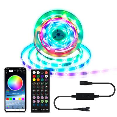 China Theme Park 5M 10m Rainbow LED Light Waterproof Dreamy Color LED Strip Lights 5M 10m Rainbow LED Strip Lights With App Music Sync for sale