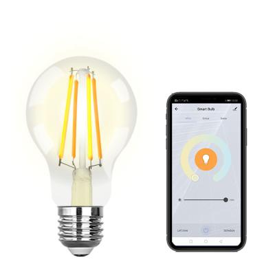 China Residential Amber Color A19 A60 Led CRI80 Led Filament Smart Bulb Lighting For Decoration for sale