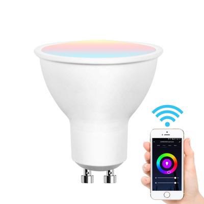 China LE TDC HOUSE bulb 2700-6000K Dimmable Tuya Smart GU10 5W Smart WiFi compatible with Alexa Google Home for sale