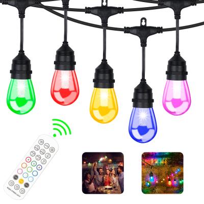 China Outdoor Waterproof Decorative Lights 5M 10m 15M Color Change Smart Outdoor Garden Lights String Light for sale