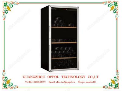 China OP-400 Black Color Wine Cooler Single Temperature Refrigerator Wine Freezer for sale