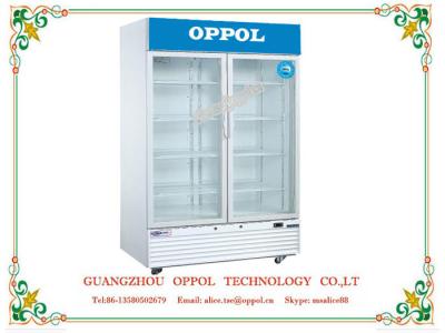 China OP-902 Fan Cooling Danfoss Compressor Positioned Caster Upright Refrigerator for sale