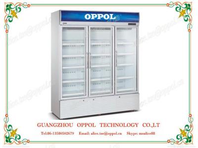 China OP-1102 CE Certificate Stainless Steel Body Material Beverage Display Refrigerator for sale