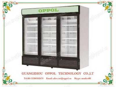 China OP-1105 OPPOL Brand Pharmacy Storage Glass Doors Air Cooling Refrigerator for sale