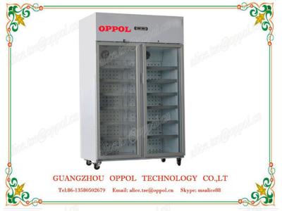 China OP-711 Double Glass Door Digital Temperature Controller Pharmacy Freezer for sale