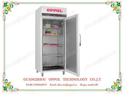 China OP-907 Medical Equipment Single Glass Door Air Cooled Upright Display Freezer for sale