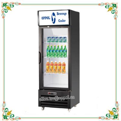 China OP-213 Swing Door Mini Capacity New Style Beverage Display Cooler,Store Beverage Cooler for sale