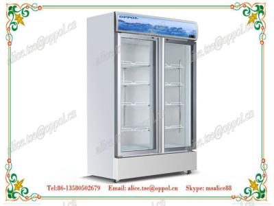 China OP-808 CE Approved Upright Glass Door Medical Freezer, Storage Laboratory Freezer for sale